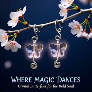 Butterfly Earrings - Uniquely Handmade & Created 4 You! Romantic Feminine & Sexy